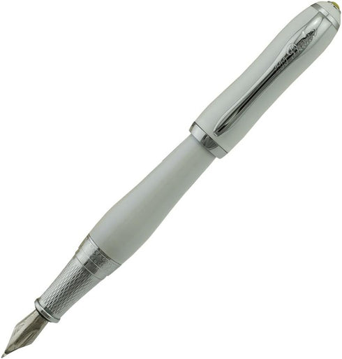 Duke Fude Nib Fountain Pen Medium to Broad, Nature Mother Pearl Cap with Pen Pouch, Art Drawing Set