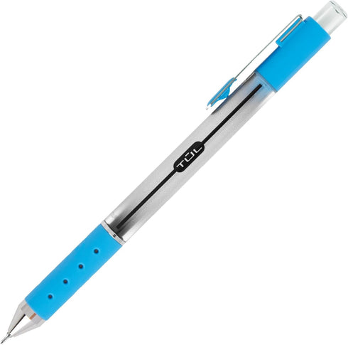 TUL Retractable Gel Pens, Needle Point 0.5 mm, Assorted Bright Ink Colors, Gray Barrel, Pack of 8