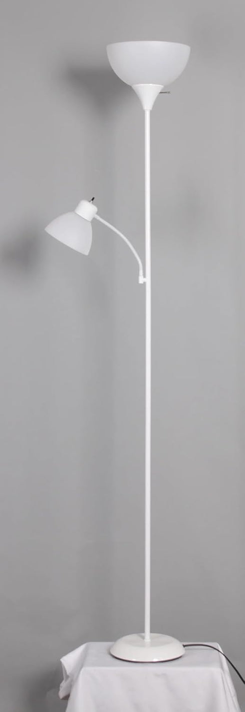 CNEIESD 72-Inch Dual-Light Combination Floor Lamp - Modern Design for Multi-Scene Use (White)