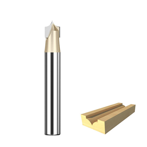 HUHAO Point Cutting Roundover Router Bit ,1/4" Shank,Cutting Dia. 1/4 ,Round-Over Plunge