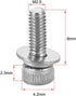 uxcell M2.5 x 8mm Stainless Steel Hex Socket Head Cap Screws, 10pcs with Spring Washer and Plain Washers