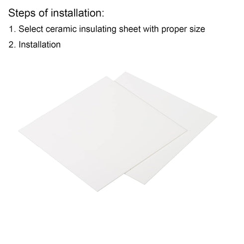 PATIKIL Alumina Ceramic Sheet 2pcs, High Hardness Insulating Cooling Pad for MOS Transistor 100x100x1mm