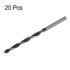 20pcs Brad Point Drill Bits, 3.5mm Dia Straight Round Shank for Softwood Hardwood Plywood Plastic Rubber, Black