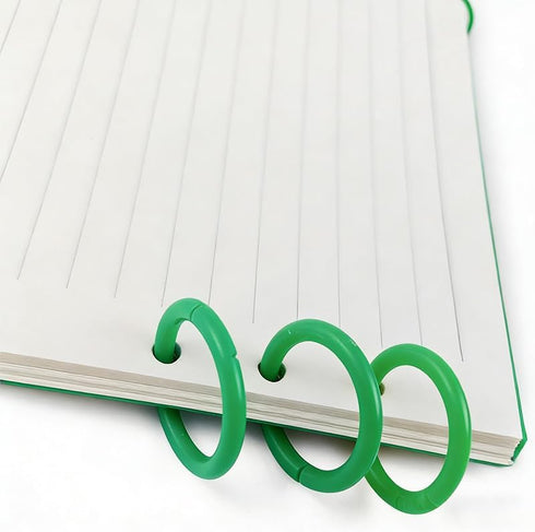 GOUBIANCEN 50 Rings,0.78 Inch 10 Pcs Loose Leaf Binder Plastic Rings, Colorful Loose Leaf Binder Rings for Flash Cards