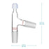 StonyLab 3 Way Distilling Thermometer Adapter with 19/22 Joints and Screw Cap