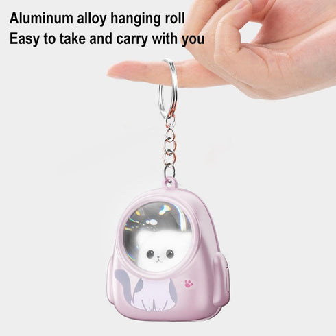 Generic Mini Cat Keychain Flashlight Portable LED Torch for Kids Cute Cartoon Animal Floodlight Pendant Accessory