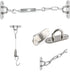 2-Pack M5 Strip Type Eye Plate with Enclosed Hook, 304 Stainless Steel Heavy Duty Ceiling & Wall Mount Hardware