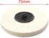 KUOFU 15Pcs 3 inch 1Pc 1/4'' Wool Quick Change Discs Polishing Buffing Pads with Holder for Die Grinder Surface