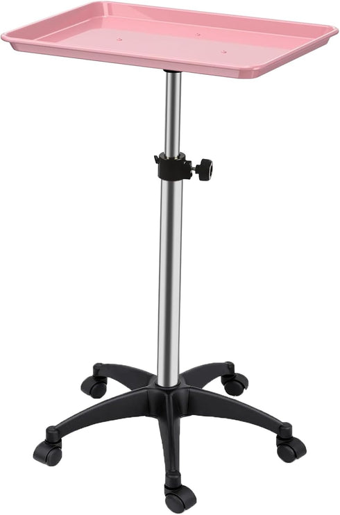 Salon Rolling Tray, Height Adjustable Tattoo Tray Rolling Cart, Storage Utility Trolley