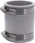 Fernco 1056-22 2-in. Flexible PVC Pipe Coupling for Cast Iron and Plastic Plumbing Connections in Gray