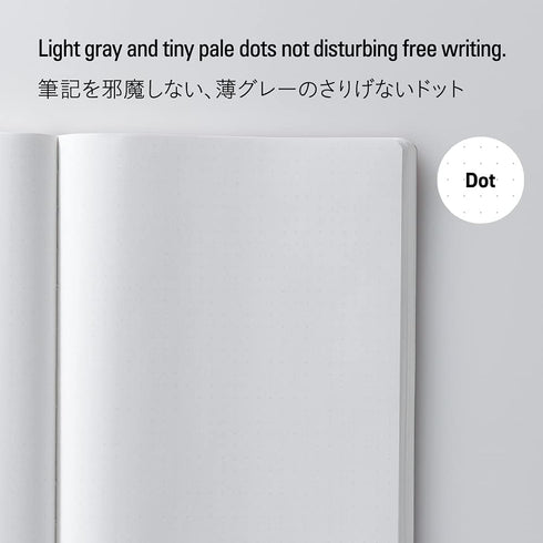 Nitoms STALOGY S4154 Notebook, A5, Yellow, 1/2 Year Notebook, Dot Grid