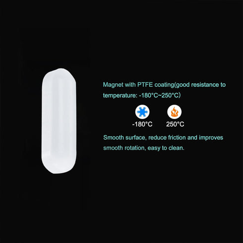 MECCANIXITY Magnetic Stirrer Mixer with PTFE Coating Magnet - 25mm/30mm Cylinder Shape, White, 8Pcs for Laboratory