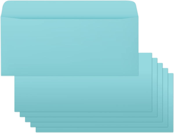 Business Envelopes, 200-Pack #10 Blue Envelopes, Standard Square Flap, Perfect for Invitations and Mailing