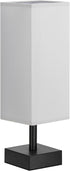 aooshine Gray Small Bedside Lamp for Bedroom - Minimalist Nightstand Lamp with Silver Base