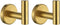 JQK Bathroom Towel Hook Brushed Gold Brass Coat Robe Clothes Hook (Pack of 2)