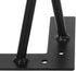 4pcs 10cm Abaodam Black Metal Hairpin Furniture Legs Height with Anti-Scratch Pads, V-Shape Steel Replacement Legs