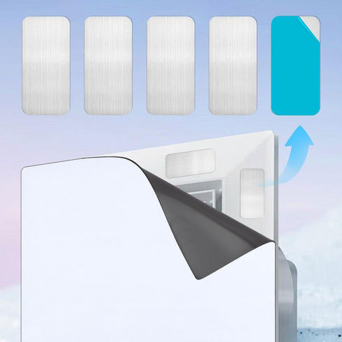 Mellisore 24pcs 2.3x1.1in Adhesive Metal Plates for Magnetic Mount, Metal Strips for Magnets Steel Strips with Adhesive