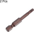 2pcs T20 Torx Bit 1/4" Hex Shank, 2" Length Magnetic Security Star Screwdriver Power Tool in Red