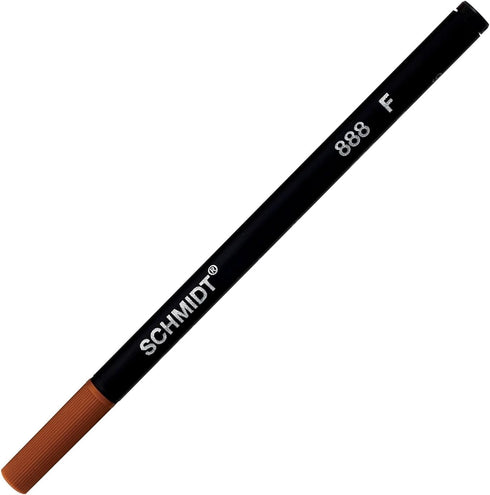 Schmidt 888 Technology Ceramic Rollerball Plastic Tube Refill, Fine Point 0.6mm, Black, 2 Pack Blister (SC58108).