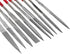 10Pcs Mini Diamond Needle File Set, 4mm x 160mm for Carving Metal, Ceramic, Tile, Glass, Wood, Jewelers Hobby
