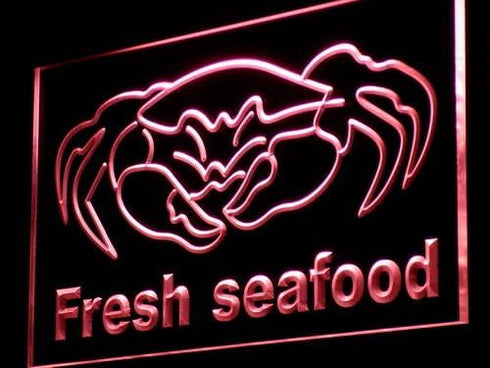ADVPRO Fresh Seafood Crab Chinese Restaurant LED Sign Night Light i826-r(c)