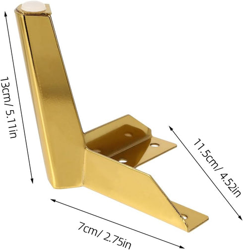 4pcs 12cm STOBAZA Metal Furniture Legs Sofa Cabinet Feet Y-Shaped Support Legs Titanium Color for Modern Sofa Bedside