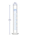2-Pack 50 ml Borosilicate Glass Graduated Cylinder Measuring Cylinder