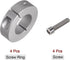 4pcs Shaft Collar Set | 30mm Bore Aluminum Alloy | 55mm OD | Split Clamp-On Collars for Industry