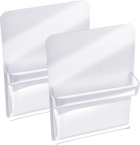 TecUnite 2 Pieces Plastic Cup Magnetic Pencil Holders for Refrigerator, Whiteboard, Markers, Locker Accessories