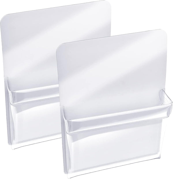 TecUnite 2 Pieces Plastic Cup Magnetic Pencil Holders for Refrigerator, Whiteboard, Markers, Locker Accessories