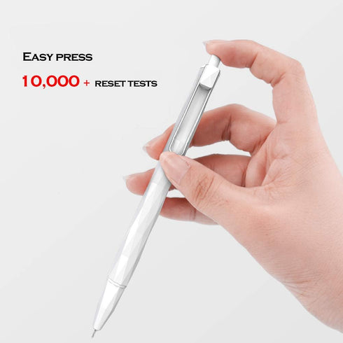 DUNBONG Gel Pens, 0.5mm Retractable Fine Point, Black Ink, Box of 6 Needle Tip Pens with Diamond Design