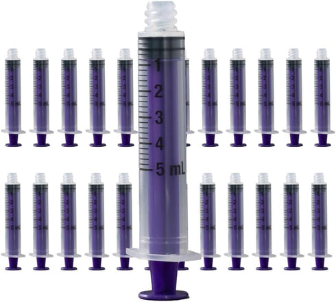 Vesco Medical ENFit Standard Tip Syringes, 5ml (Pack of 25)