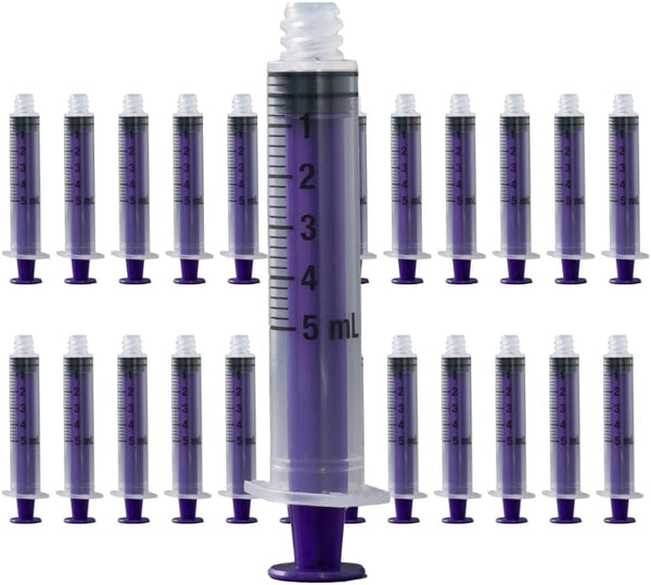 Vesco Medical ENFit Standard Tip Syringes, 5ml (Pack of 25)