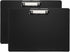 PATIKIL 12.4 x 8.86 Inch Clipboard Landscape, 2 Pack A4 Plastic Office Clipboards for Drawing and Sketching, Black