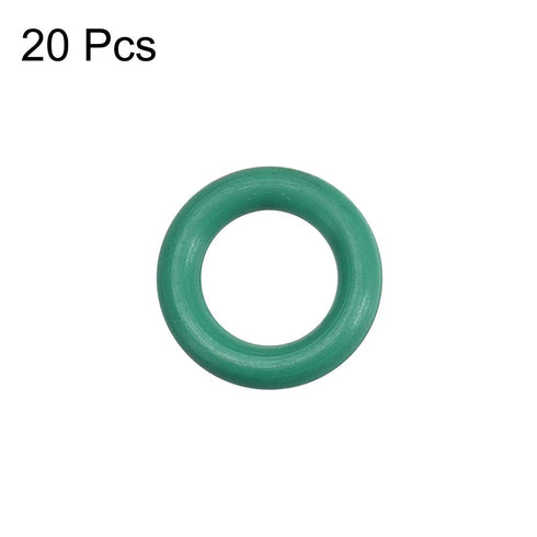 uxcell Fluorine Rubber O-Rings, 8.5mm OD 5.5mm ID 1.5mm Width FKM Seal Gasket for Machinery Plumbing, Green, Pack of 20