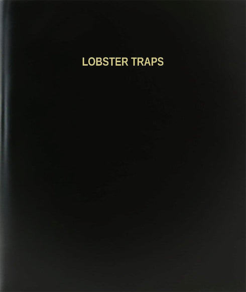 BookFactory Lobster Traps Log Book/Journal/Logbook - 120 Page, 8.5''x11'', Black Hardbound (XLog-120-7CS-A-L-Black(Lobster Traps