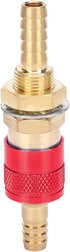 8mm Quick Connector Set for MIG TIG Welder Torch, Water Cooled & Gas Adapter Fitting (Red)