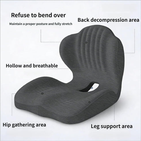 Generic Ergonomic Seat Cushion with Lumbar Support,Cushion for Office Chair with L-Shaped Design,Orthopedic Car Seats