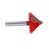 4 Piece 90 Degree V Groove Router Bits, 1/4 Inch Shank, Carbide Tipped for Woodworking Chamfer