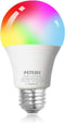 Peteme Smart WiFi Light Bulbs, Led RGB Color Changing Bulbs Compatible with