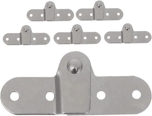 Zerodeko 6pcs Folding Desk Hinges and Furniture Shelf Brackets, Left Right Foldable