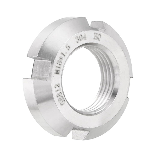 uxcell M18 x 1.5mm Retaining Four-Slot Slotted Round Nut, 304 Stainless Steel for Various Rolling Bearings
