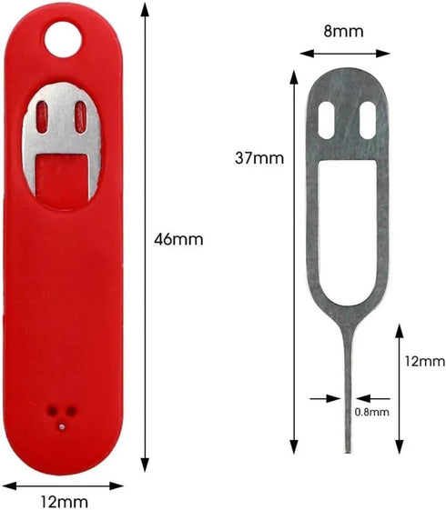 WENLIANG 1/5pcs Pendent(1PCS Anti-Lost Sim Card Eject Pin Needle With Storage Case Mobile Phone SIM Protector Holder
