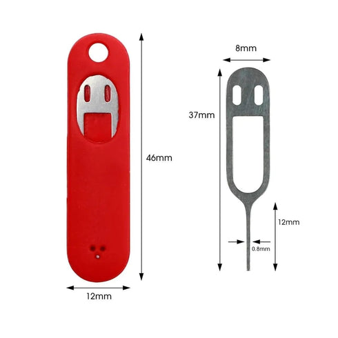 xiaopang 1/5pcs Pendent(5PCS Anti-Lost Sim Card Eject Pin Needle With Storage Case Mobile Phone SIM Protector Holder