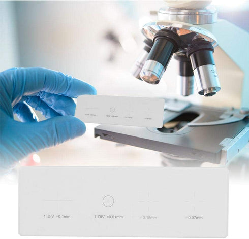 Microscope Slides Reticle Calibration Slide Ruler, Objective Micrometer Calibration Slide Glass Stage Micrometer