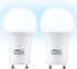 TORCHSTAR Dimmable GU24 Base LED Light Bulb, 800lm A19 Shape, 5000K Daylight, Pack of 2