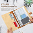 Planner Binders, PU Leather Notebook Cover with 6 Refillable Notebooks for A6 Filler Paper, Brown