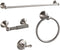 BGL Bathroom Accessories Set, Glossy Stain Nickel Expandable Towel Bar 4-Piece Bathroom