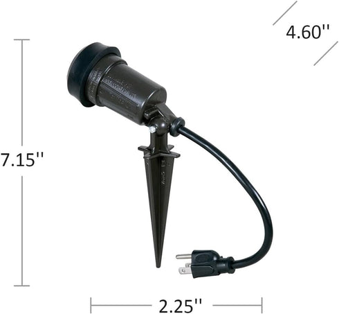 SL101B 38 Bulb 75-150 Hubbell-Bell Portable Spike Light Par Bronze Finish, Watt