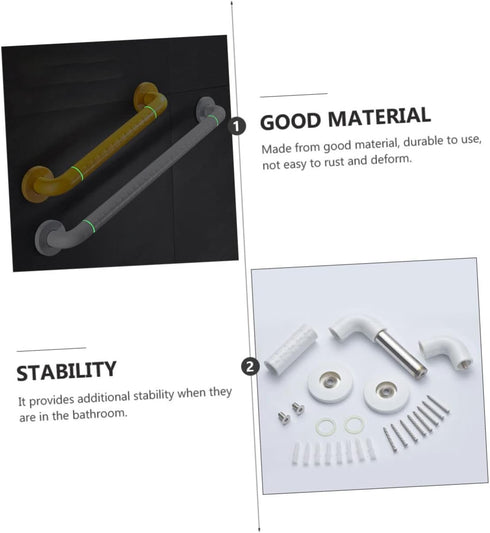 FRCOLOR Bathroom Safety Hand Rail Durable Grab Bar with Non-Slip Design for Elderly and Disabled Easy Installation